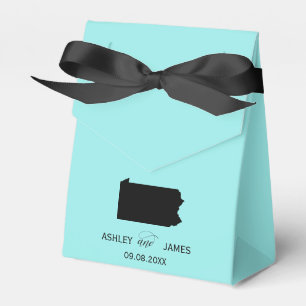 Wedding Welcome to Pennsylvania Favour Box, Map Favor Box