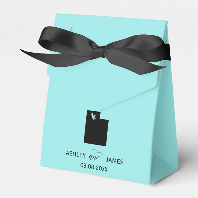 Wedding Welcome to Utah Favour Box, Map Favor Box (Front Side)