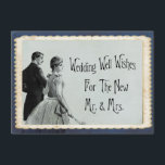 Wedding Well Wishes Advice Vintage Bride Groom Enclosure Card<br><div class="desc">Here comes the vintage bride and groom and they are all ready to hear about your wedding advice and wedding well wishes. Fun and unique wedding well wishes and advice card to provide to your guests. Antique photo frame surrounds the vintage graphic of a bride and groom. Invite your guests...</div>