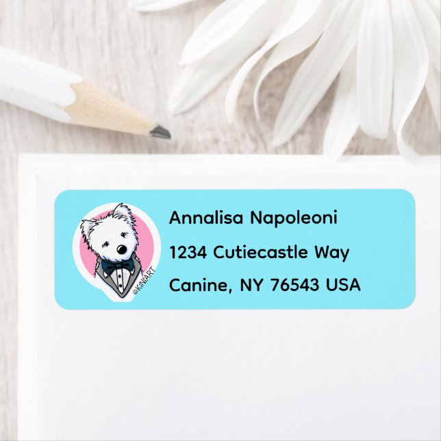 Wedding Westie Address Labels  (Insitu)
