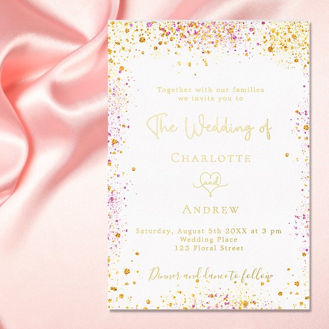 Wedding white gold pink glitter luxury (Creator Uploaded)