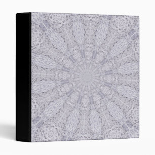 Wedding White Lace Mandala Kaleidoscope Abstract 1 Binder