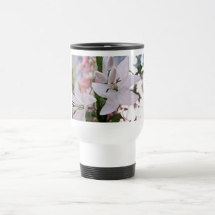 wedding white lily flowers floral flora love vines travel mug