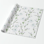 Wedding White Morning Glory Flowers Wrapping Paper<br><div class="desc">Gorgeous pastel floral wrapping paper</div>