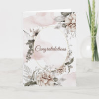 Wedding White Roses Vintage Congratulations