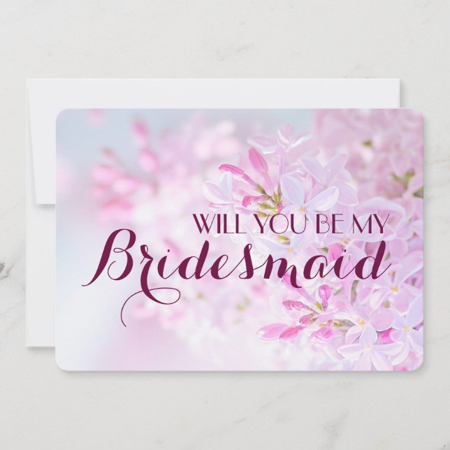 Wedding Will you be my bridesmaid customizable Invitation (Front)