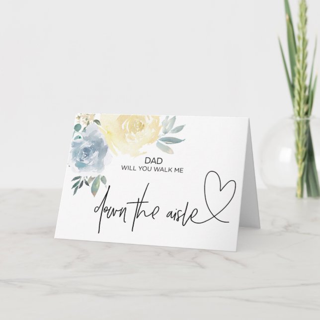 Wedding Will You Walk Me Down the Aisle Bride Card (Front)