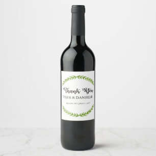 Wedding Wine Bottle Favour Thank You Label
