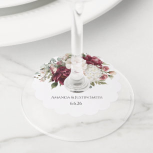 Wedding  wine glass tag