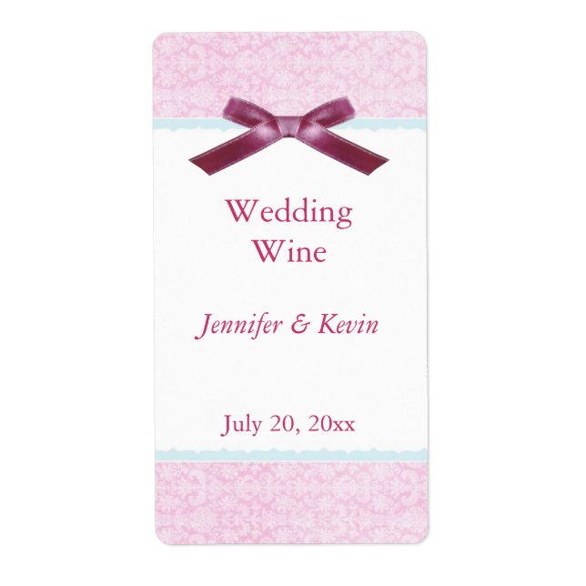 Wedding Wine Label (Front)