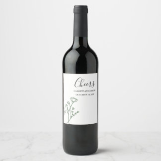 Wedding Wine Label Sage