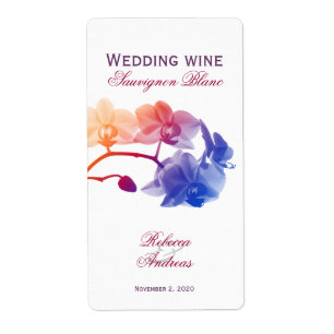Wedding wine personalized youthful label