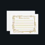 Wedding Wisdom/Advice Card for Guests<br><div class="desc">Customize the text of this wisdom/advice card and the initials on the back of the card. Then have your guests share Bible verses,  wisdom,  prayers and advice for the new couple to treasure.</div>