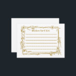 Wedding Wisdom/Advice Card for Guests<br><div class="desc">Customize the text of this wisdom/advice card and the initials on the back of the card. Then have your guests share Bible verses,  wisdom,  prayers and advice for the new couple to treasure.</div>