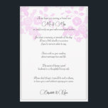 Wedding Wishes Love and Life Advice Card<br><div class="desc">Pretty wedding cards for your guests to add their advice and well wishes. What a cute way to remember your special day. Lovely pink roses on white.</div>