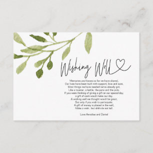 Wedding Wishing Well For Outdoor Summer Marriage Enclosure Card