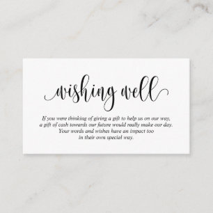 Wedding Wishing Well, Modern Script Enclosure Card