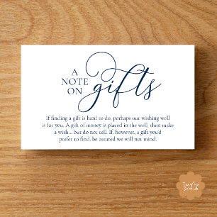 Wedding Wishing Well, Monetary Gift Registry Enclosure Card
