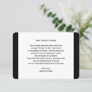 Wedding Wishing Well Money Gift Enclosure Card