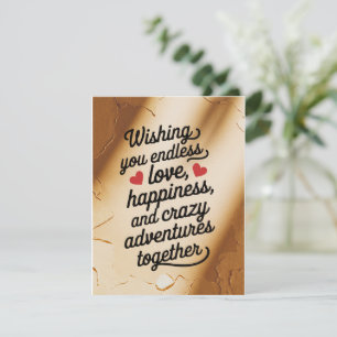 Wedding Wishing You Endless Love Happiness Holiday Card