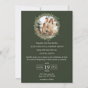 Wedding with a child december wedding invitation