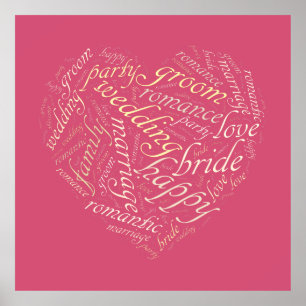 Wedding word cloud poster