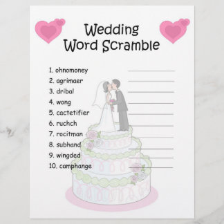 Wedding Word Scramble