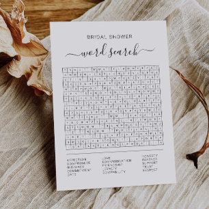 Wedding Word Scramble Bridal Shower Game Printable Invitation
