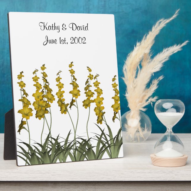 Wedding Yellow Flowers Plaque (Side)