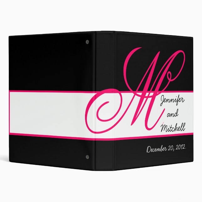 Wedding Yellow Monogram Planner Keepsake Binder (Background)