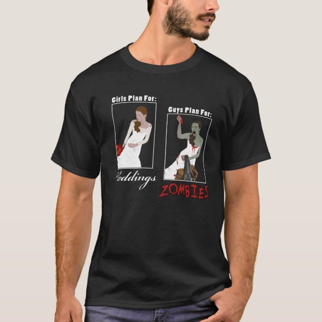 Wedding + Zombies = Awesome T-Shirt (Front)