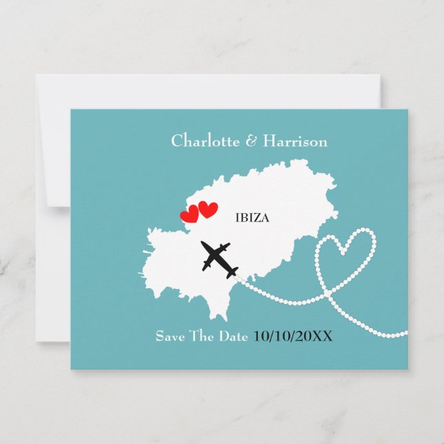 Weddings Abroad Ibiza Save The Date (Front)