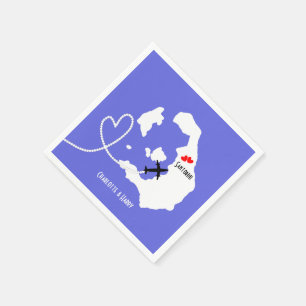 Weddings Abroad Santorini Personalized Napkin