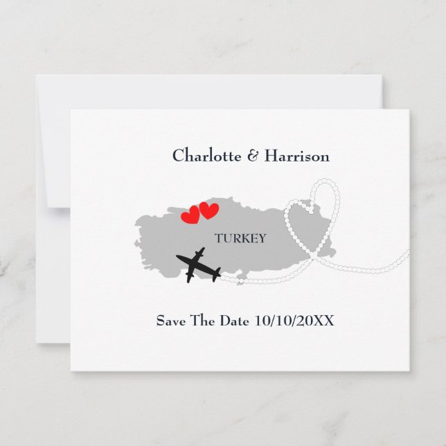 Weddings Abroad Turkey Save The Date (Front)
