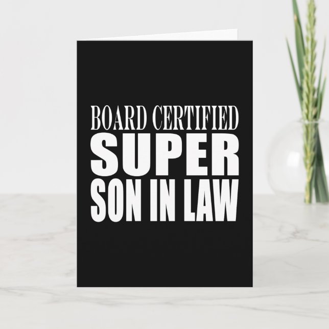 Weddings Birthdays Parties : Super Son in Law Card (Front)