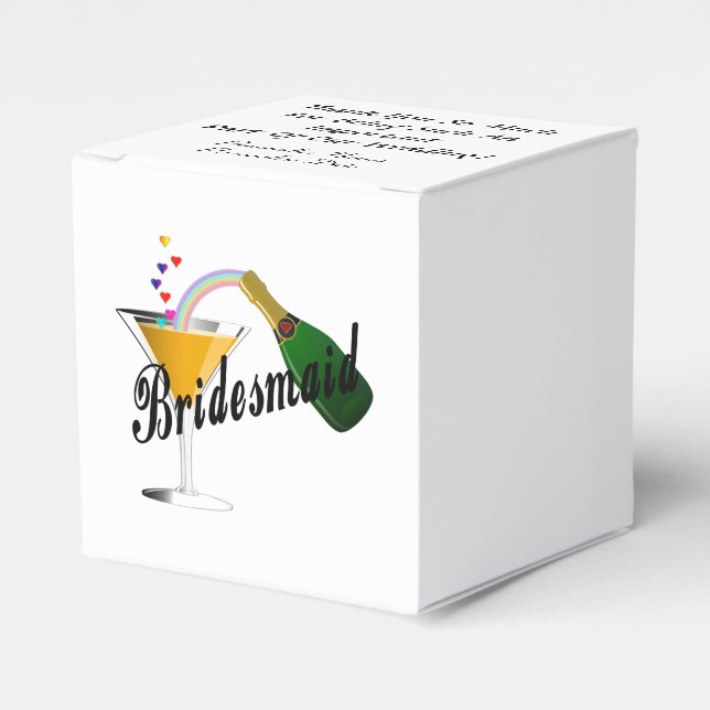 Weddings Bridesmaids Favour Box (Front Side)