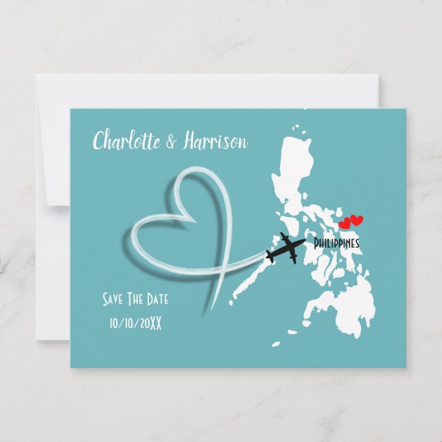 Weddings Destination Philippines Save The Date (Front)