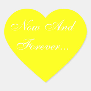 Weddings Invite Yellow Heart Sticker