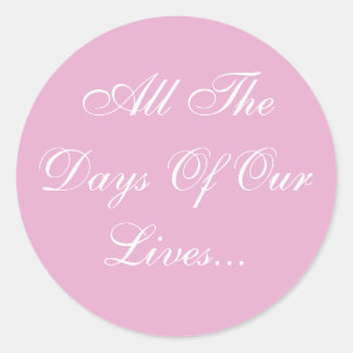 Weddings Invites Pink Pearl Classic Round Sticker
