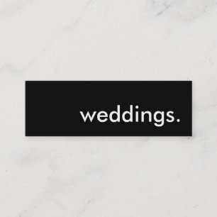 weddings. mini business card