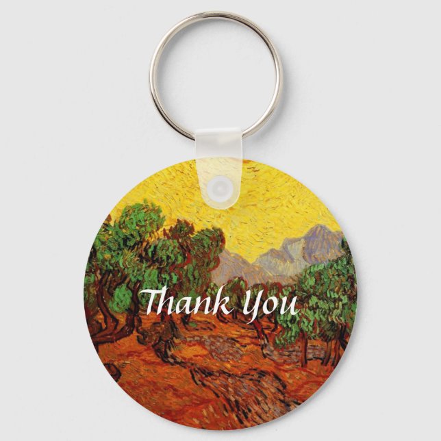 Weddings,Vincent van Gogh Olive Trees Keychain (Front)