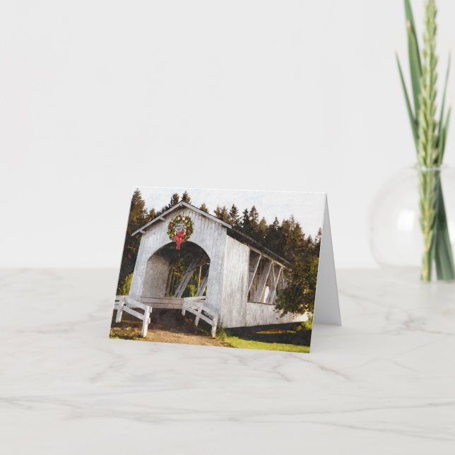 Weddle Covered Bridge Christmas Holiday Card (Front)