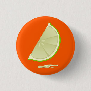 Wedge of Lime 1 Inch Round Button