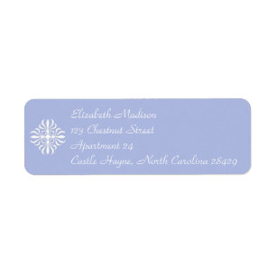 Wedgewood Blue 1 Return Address Labels