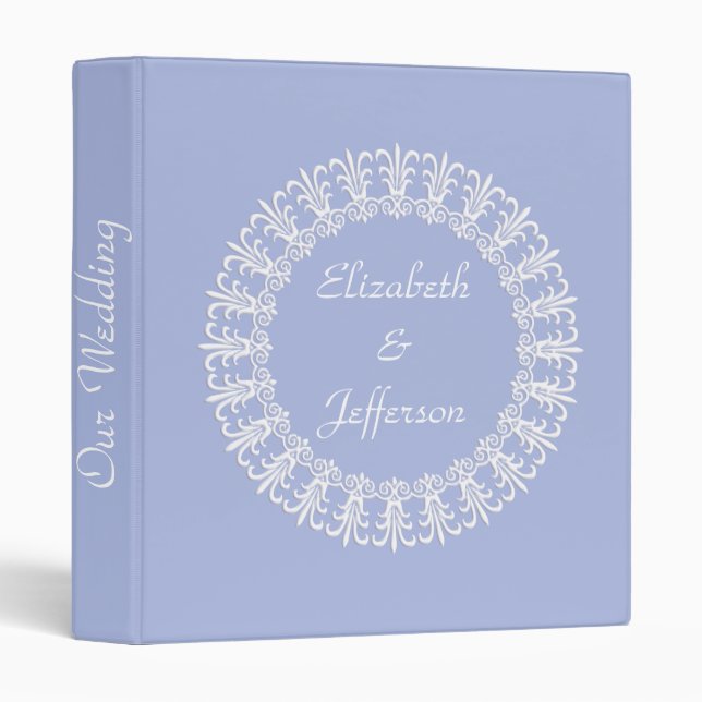 Wedgewood Blue 1 Wedding Planner Binder (Front/Spine)