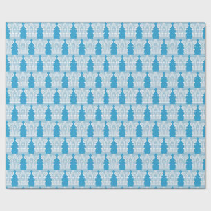 Wedgewood-blue Corinthian Wrapping Paper