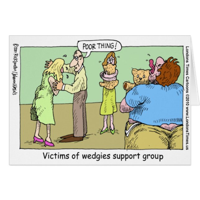 Wedgie Support Group Funny Mugs Tees & Gifts (Front Horizontal)