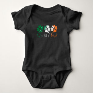 Wee bit o’ Irish Shamrock Irish Flag Baby Bodysuit