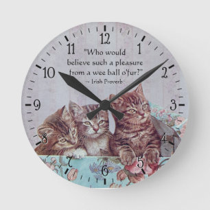 Wee bit o'fur round clock