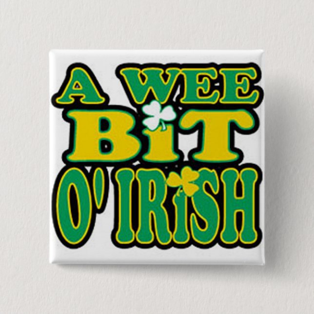 Wee bit O'Irish button (Front)